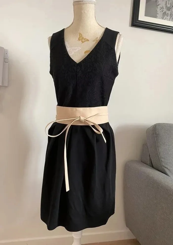 Robe noire chic habille été noir motif - photo numéro 3
