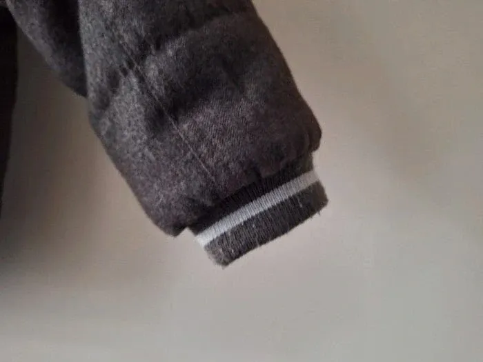 Manteau zippé gris marron garçon Gémo 18 mois - photo numéro 3