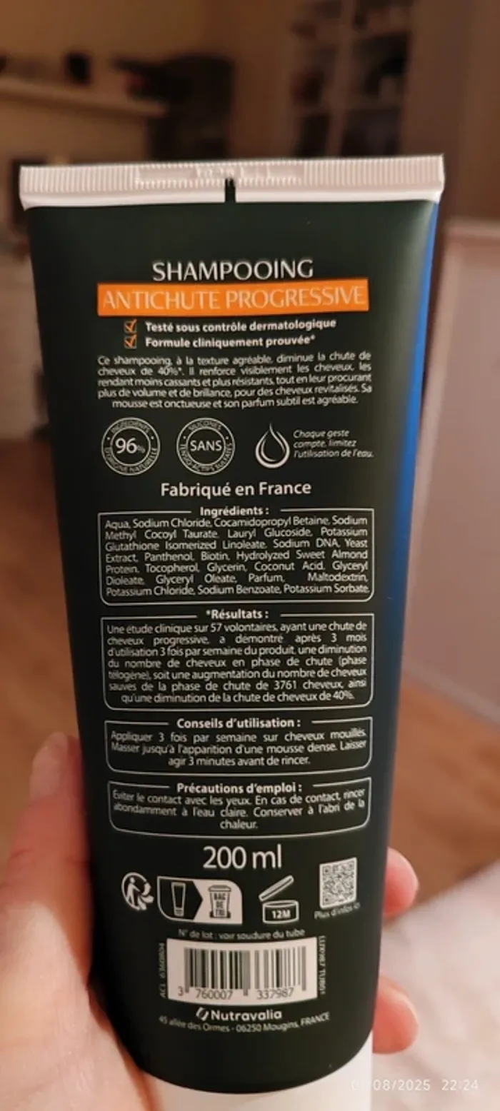 Luxeol Protocole Anti-Chute Prog. 3 Produits : Shampooing 200ml + Masque 200ml + Conditionneur 150ml - photo numéro 4