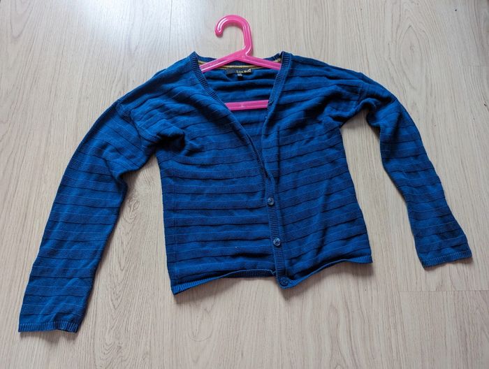 Gilet bleu Lisa rose - photo numéro 4