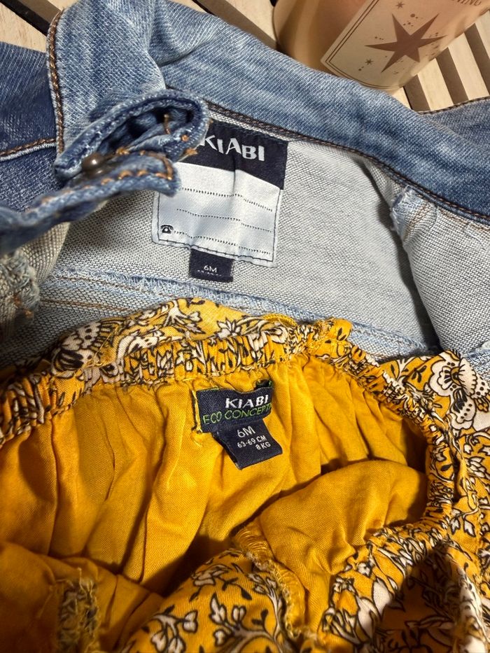 Ensemble robe été fleurie & veste bebe 6 mois - photo numéro 5