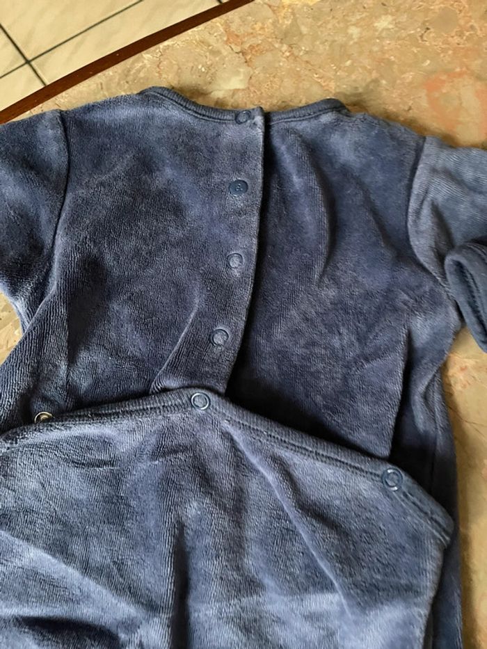 Pyjamas velours 12mois 74cm - photo numéro 5