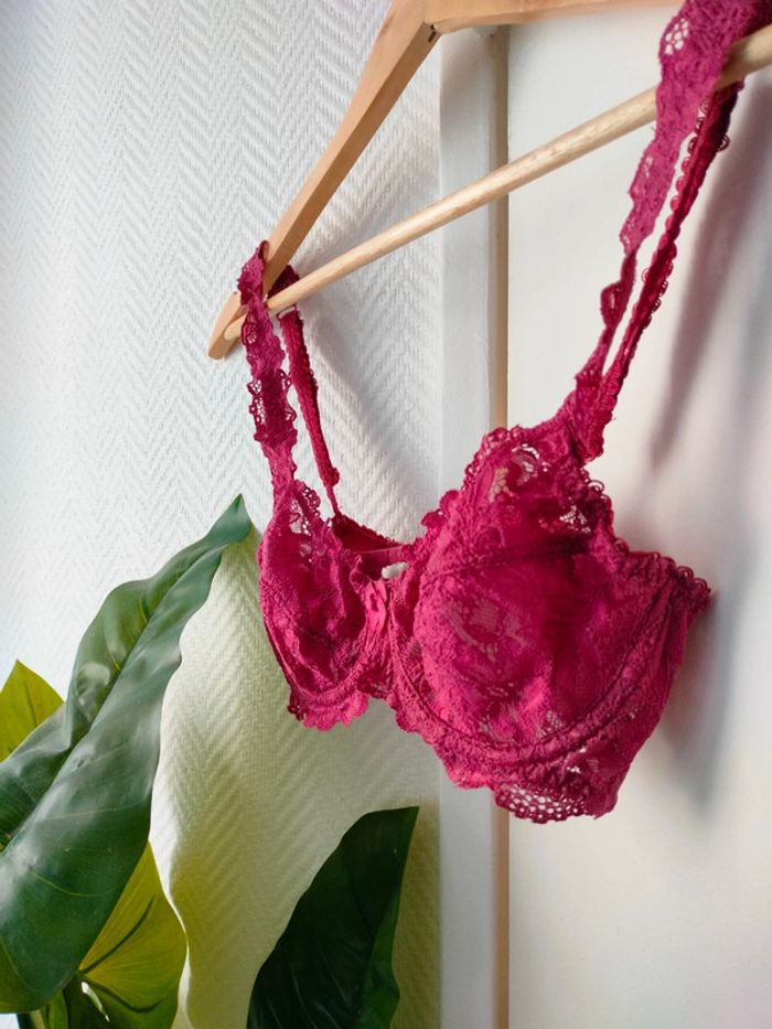 Soutien-gorge dentelle Framboise 85B - photo numéro 2