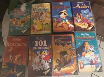 Lot de cassettes VHS Disney
