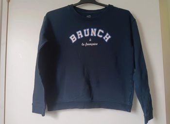 Sweat-Shirt Kiabi "Brunch à la française" taille 34 XS