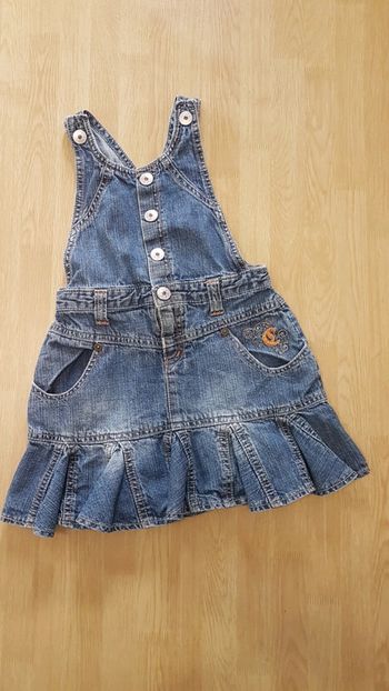 Robe en jeans 4 ans, bretelles pressions réglables