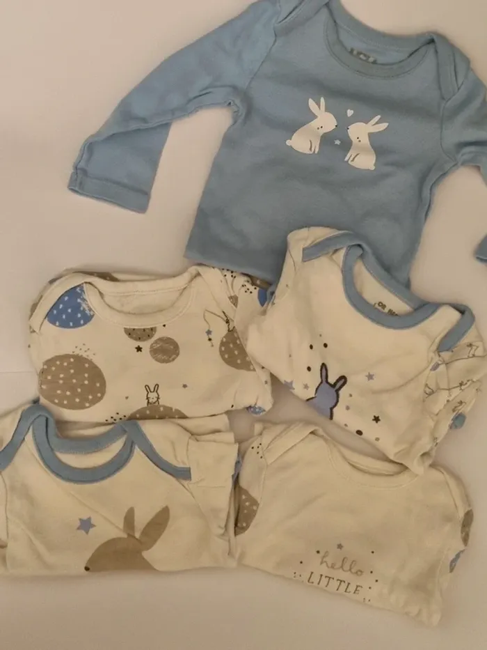 Lot de 5 bodies - 9 mois - Garçon