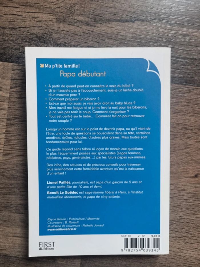 Livre "Papa Débutant". Édition First. TBE. - photo numéro 2