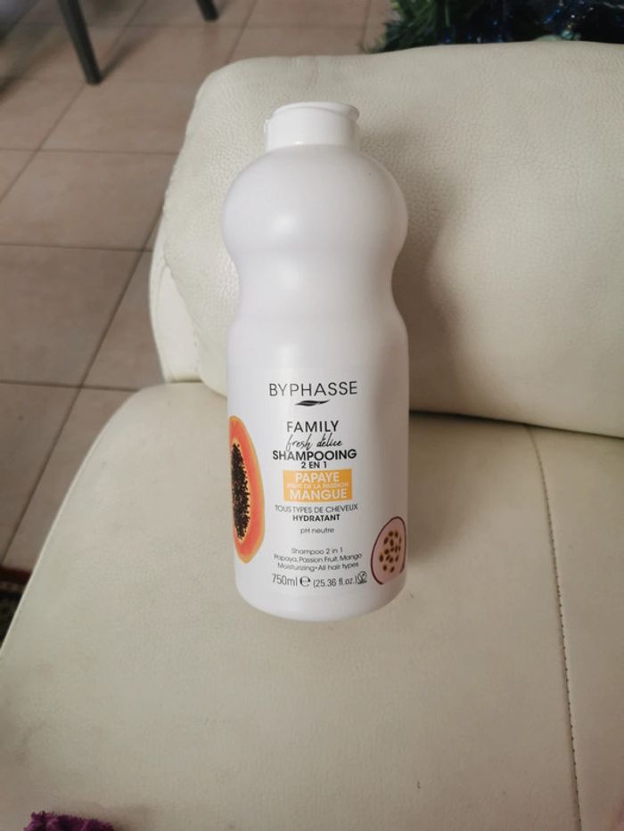 Shampooing 2 en 1 Byphasse grand format papaye