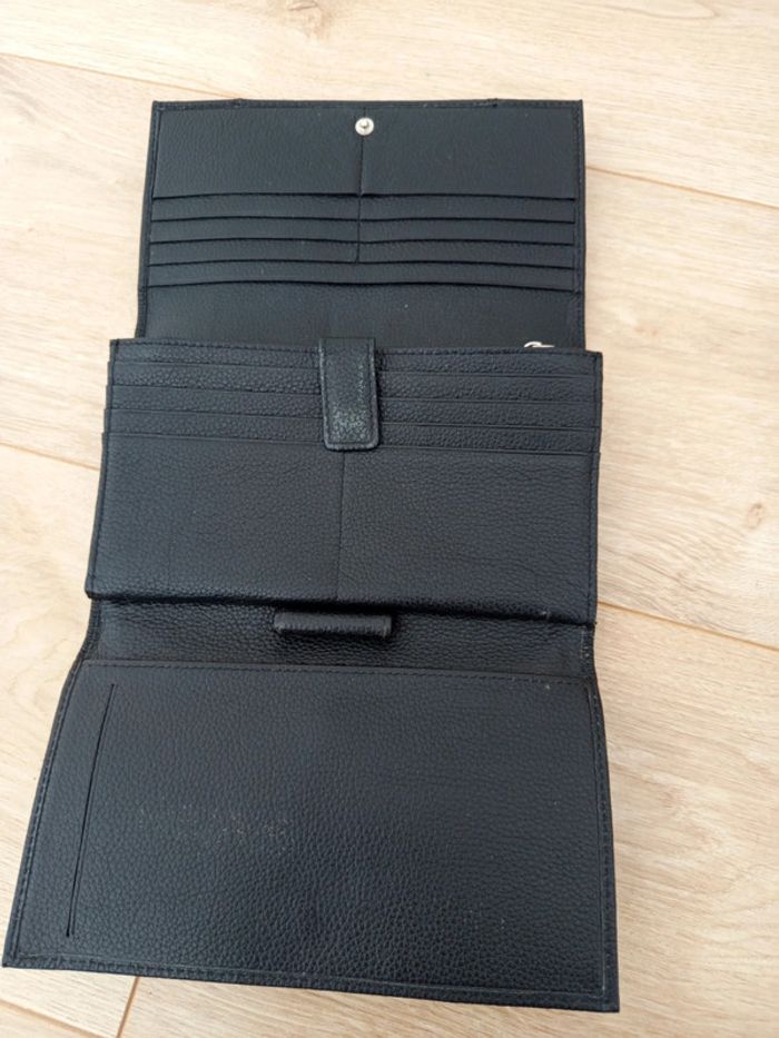 Portefeuille cuir noir isotoner - photo numéro 2
