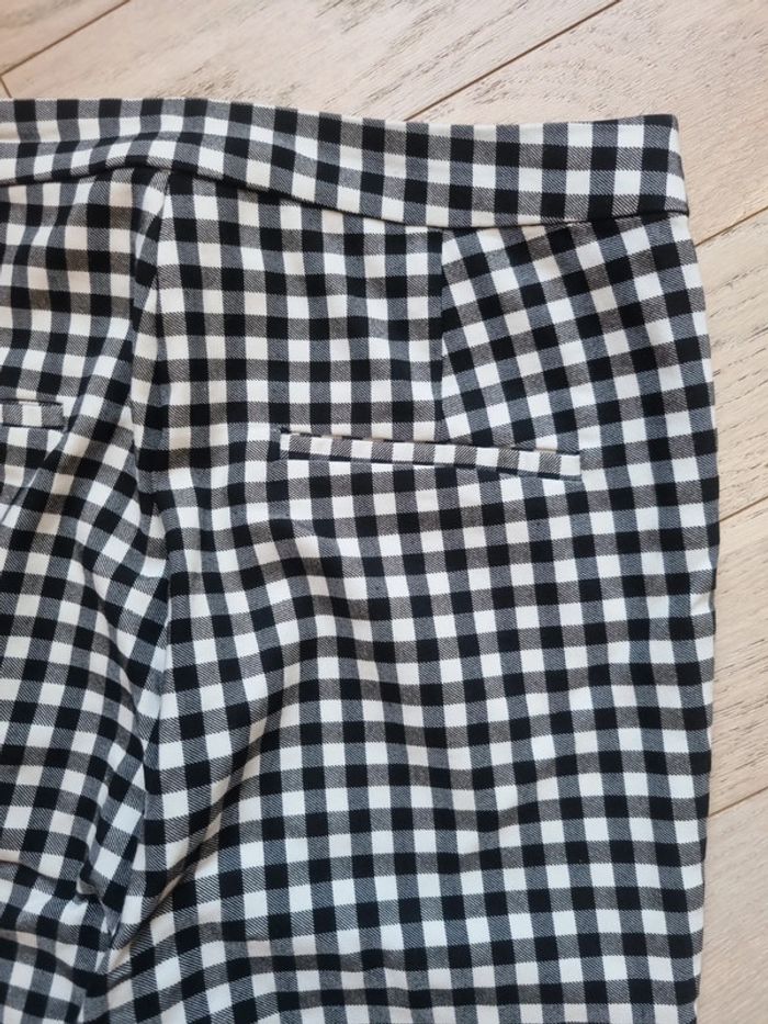Pantalon vichy 38 stradivarius noir et blanc - photo numéro 7
