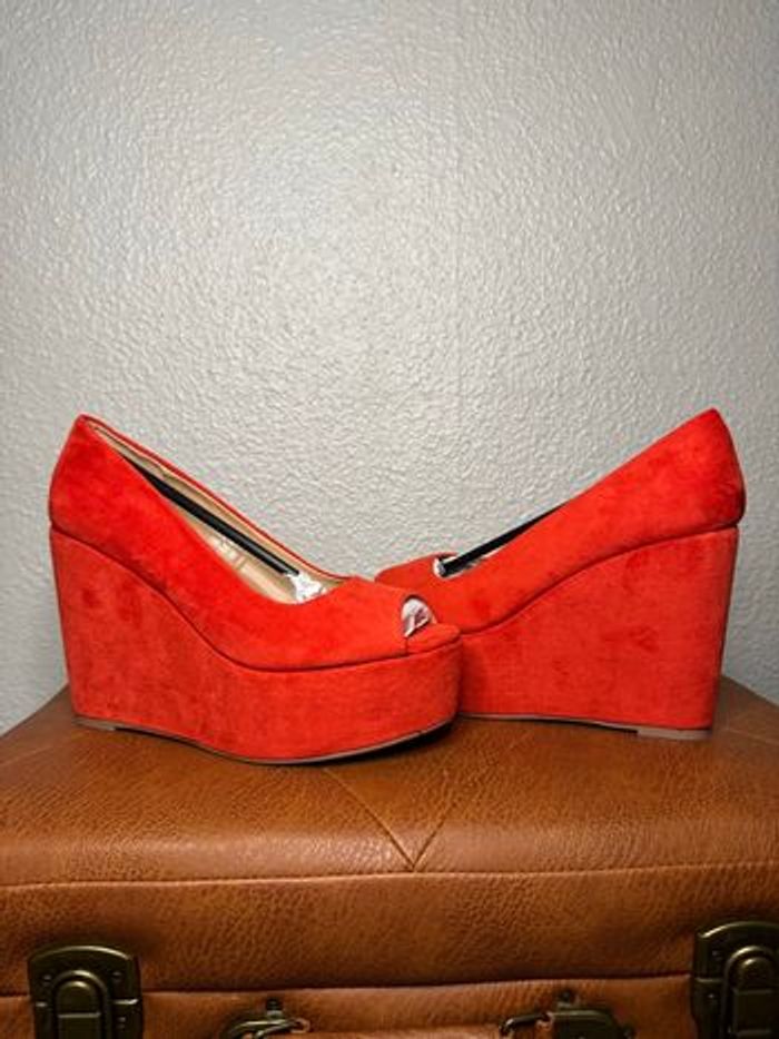 Escarpins compensés orange – Malien - photo numéro 10