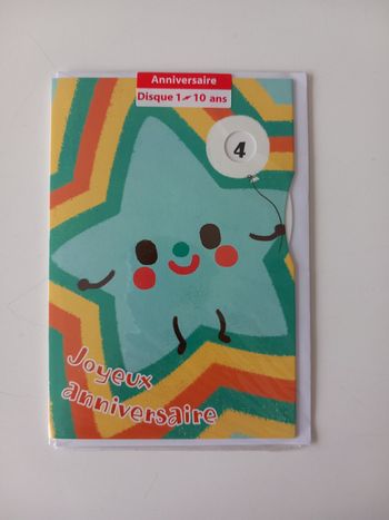 Carte anniversaire à disque