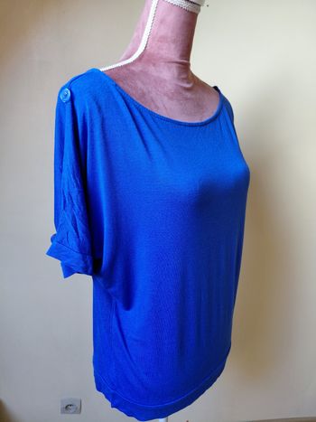 Top manches courtes bleu roi
