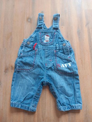 Salopette en jean bébé Tissaia – 1 mois (taille grand)