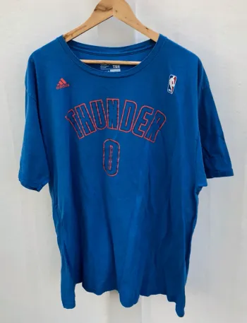 Adidas T-shirt NBA blue Oklahoma City Thunder Westbrook Mens XXL