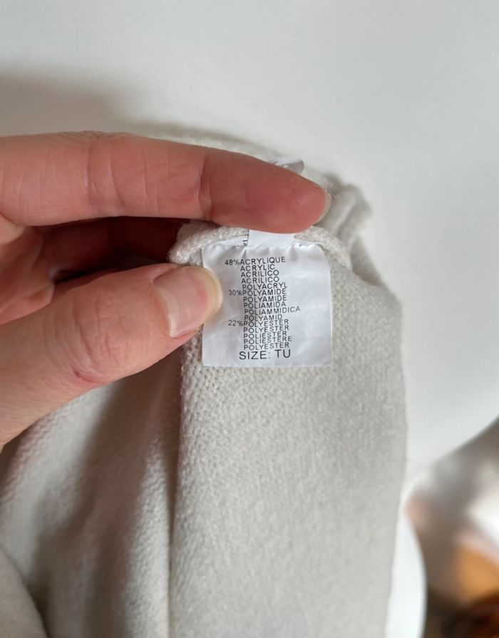 Pull col montant crème Azara Paris - photo numéro 7