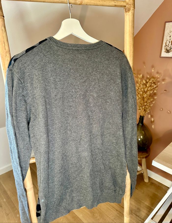 💜 Pull col V noir & gris selected taille xl 💜 - photo numéro 7