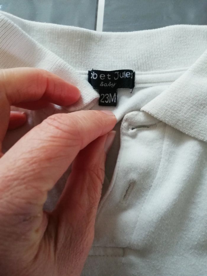 Polo manches longues 23 mois blanc - photo numéro 3