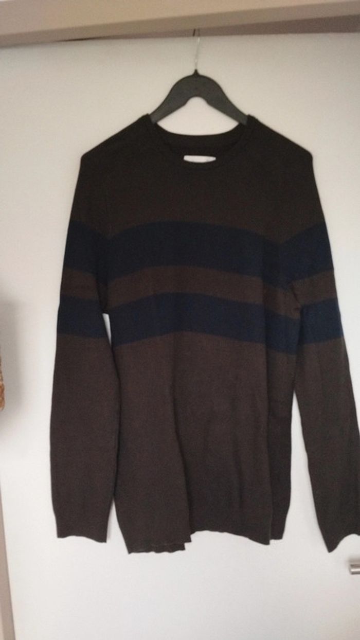 Pull homme jules taille xl vert et bleu marine - photo numéro 2