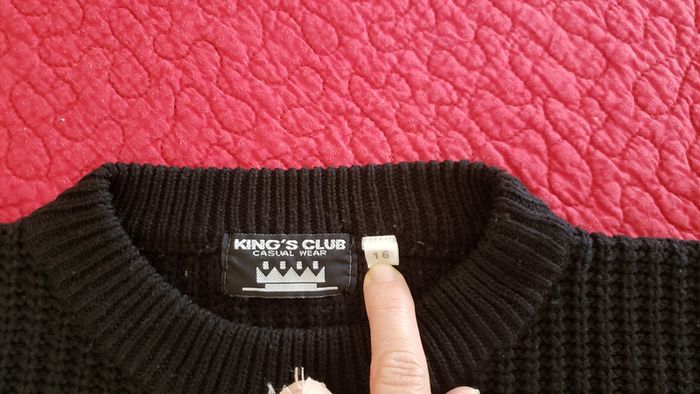 Pull noir en maille, taille 16 ans, parfait état - photo numéro 4