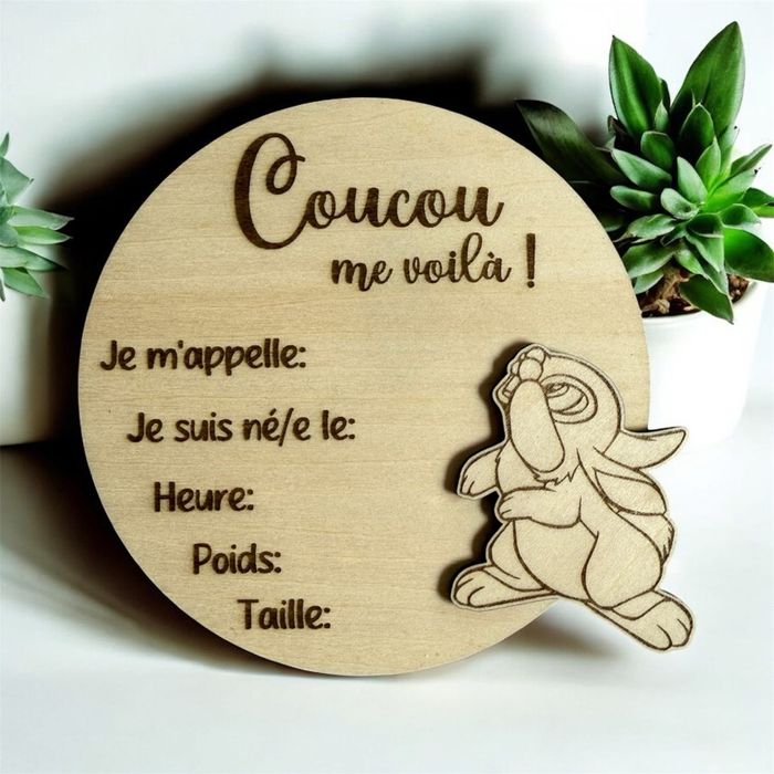 Rond naissance en bois panpan