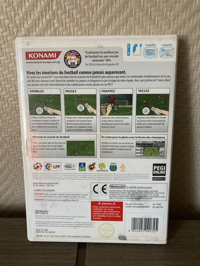Jeu WII Pes 2008 - photo numéro 2