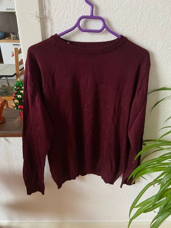 Pull col rond bordeaux