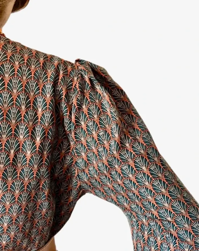 🧡🍂Robe tunique vintage bohème dorée M/38 Boho chic oriental vibes tunic dress🍂🧡 - photo numéro 12