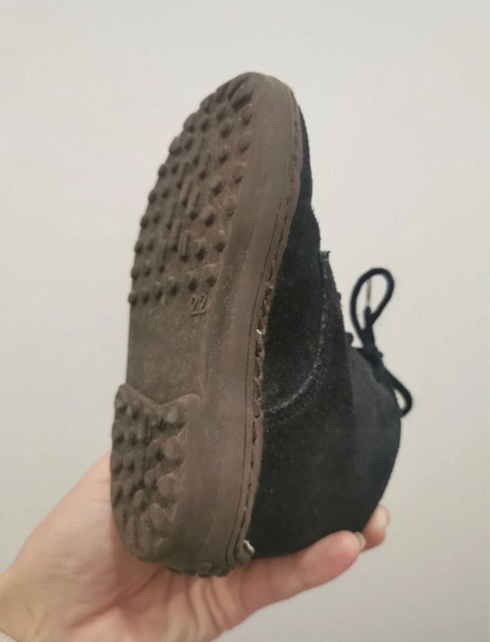 🩷Chaussures bleu marine pointure 22 cuir daim lacet 🦧 - photo numéro 7