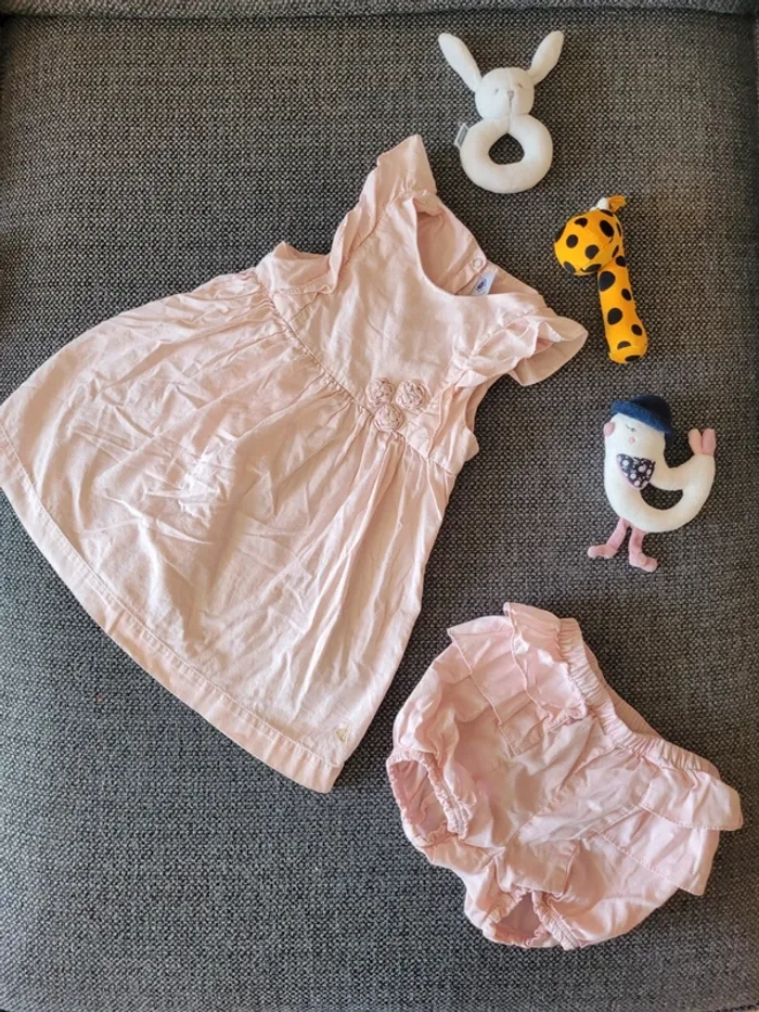 Robe Petit Bateau et son bloomer 36 mois
