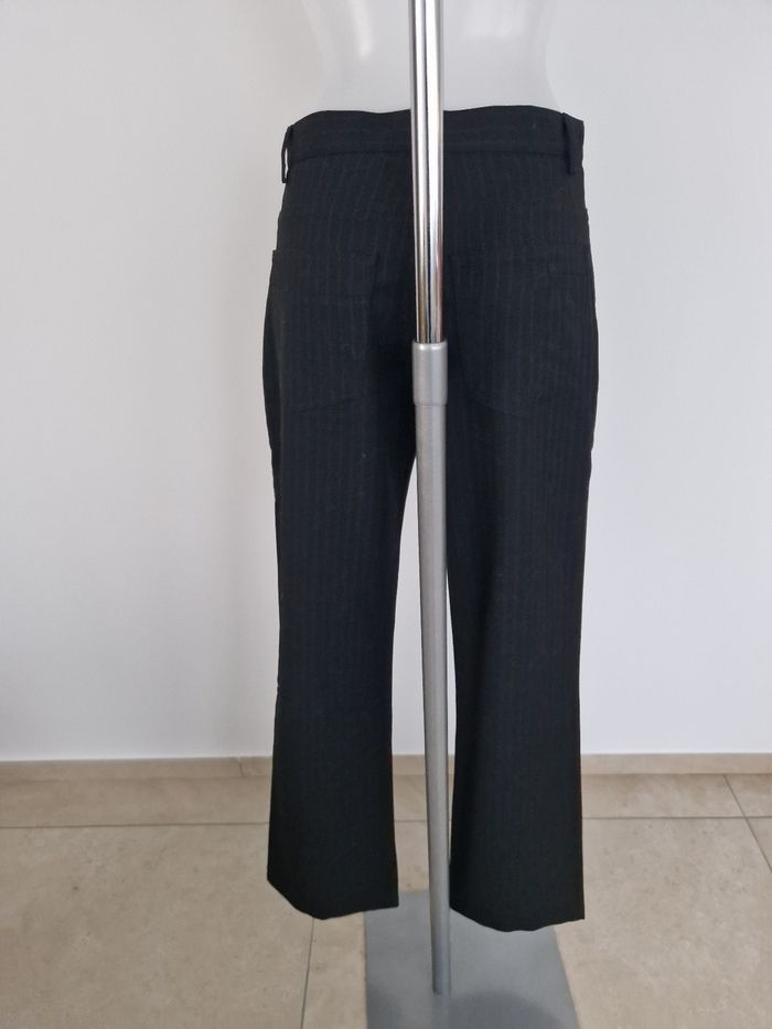 Pantalon homme noir à rayures pointillées Tissaia - photo numéro 4