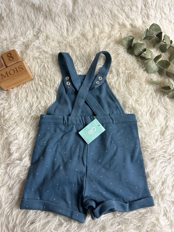 Salopette courte bleue obaibi taille 18 mois - photo numéro 4