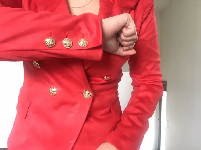 Magnifique veste couleur corail foncé - photo numéro 5