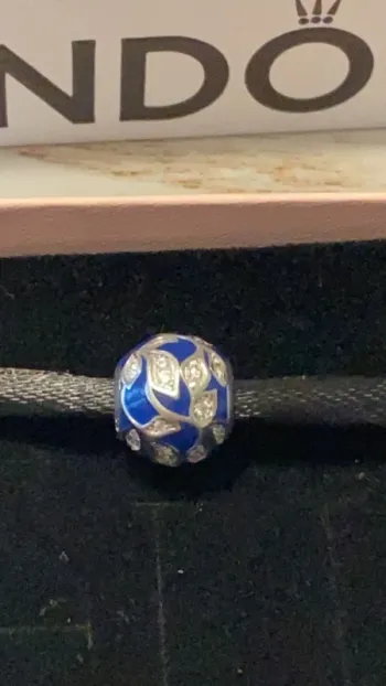 charme strass bleu nina pandora argent