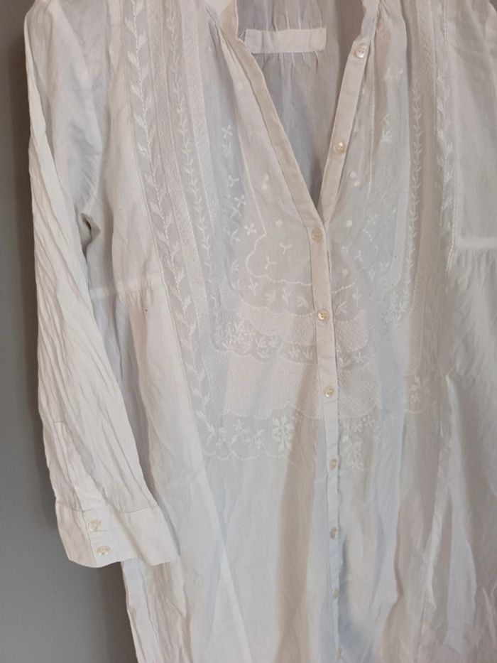 Belle robe en coton blanche - photo numéro 2