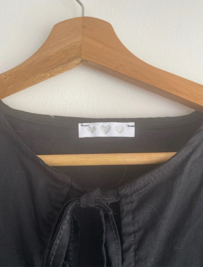 Blouse manche courte à noeud - photo numéro 3