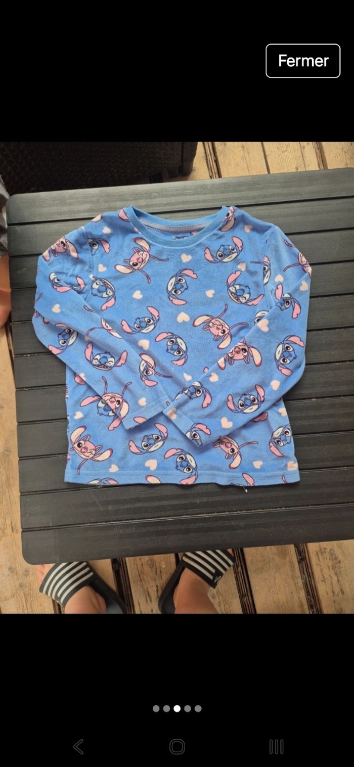 Pyjama 2 pièces stich. 6-7 ans - photo numéro 2