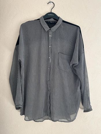 Chemise légère à rayures femme taille L marque Zara