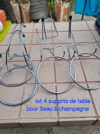 Lot 4 supports de table pour Seau à champagne