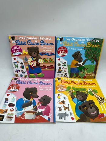 Lot de 4 magazines Livres d’activités Les grandes histoires de Petit Ours brun Neuf  