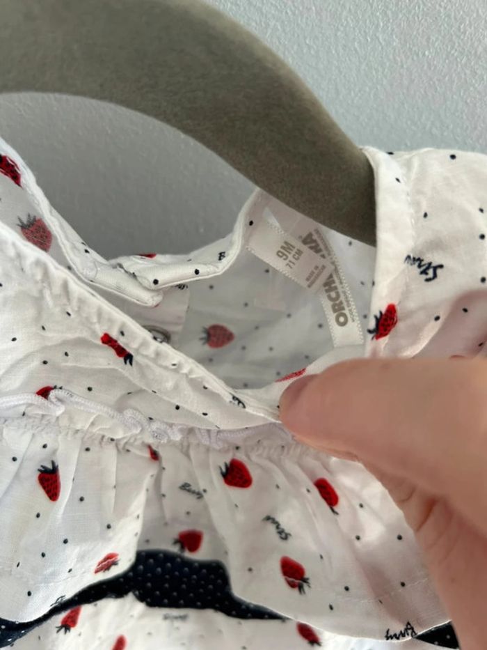 Blouse fraise été / orchestra - 9 mois - photo numéro 4