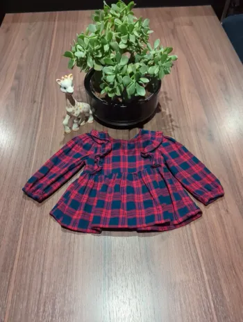 Blouse à carreaux 9m