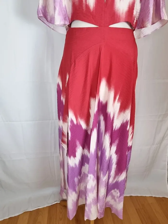 Sublime robe maje tie dye fushia neuve avec étiquette T36 - photo numéro 5