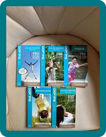 Lot de 5 livres Baladoo Paris Ile de France Bourgogne