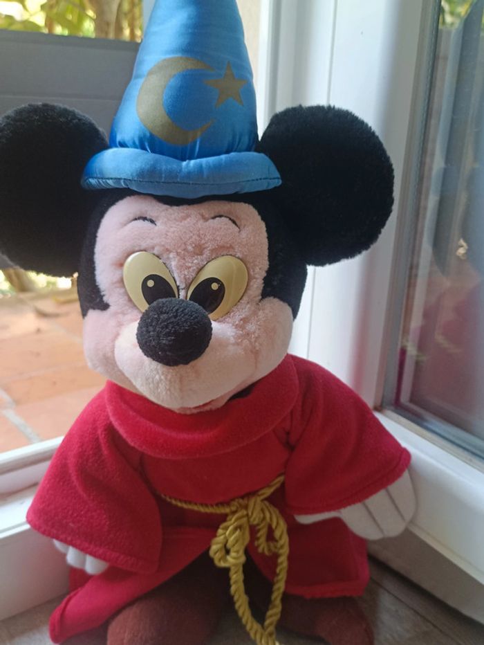 Peluche Mickey Fantasia Magicien Vintage rare. - photo numéro 3