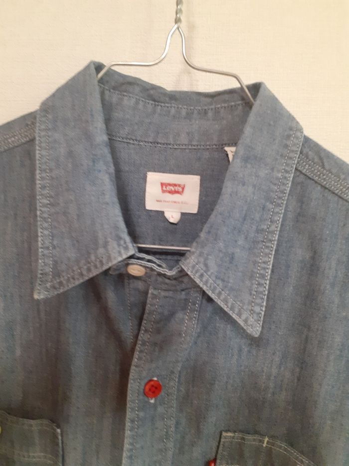 Chemise en jeans bleu Levi's homme - photo numéro 4