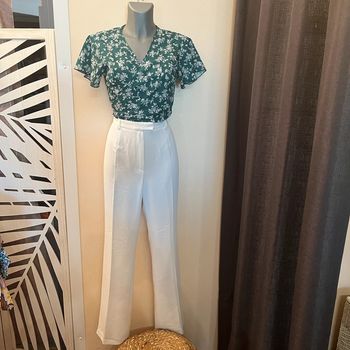 Pantalon fluide blanc