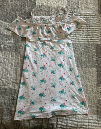 Robe d’été blanche à fleurs 4 ans