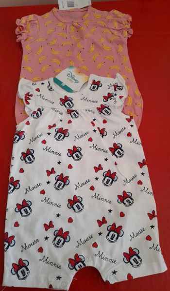 Lot de 2 Barboteuses 3/6 Mois neuves avec étiquette